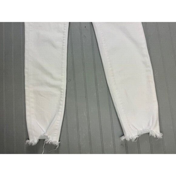 Kancan Size 7 27 Womens White Jeans High Rise Button Fly Raw Hem Skinny … - Picture 6 of 6